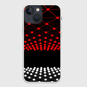 Чехол для iPhone 13 mini с принтом Абстракция в Екатеринбурге,  |  | абстракция | в крапинку | геометрия | минимализм | сетка | сеть