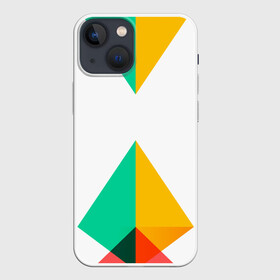 Чехол для iPhone 13 mini с принтом Треугольники в Екатеринбурге,  |  | геометрия | минимализм | пирамида | треугольники | цвета