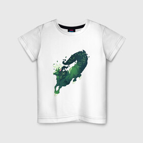 Детская футболка хлопок с принтом Зверь леса в Екатеринбурге, 100% хлопок | круглый вырез горловины, полуприлегающий силуэт, длина до линии бедер | арт | лес | лось | олень | рисунок | светлячки | светлячок | фантастический зверь | фантастическое животное