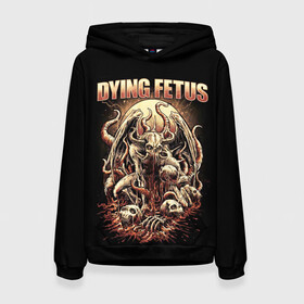 Женская толстовка 3D с принтом Dying Fetus в Екатеринбурге, 100% полиэстер  | двухслойный капюшон со шнурком для регулировки, мягкие манжеты на рукавах и по низу толстовки, спереди карман-кенгуру с мягким внутренним слоем. | death metal | dying fetus | грайндкор | группы | метал | музыка | рок