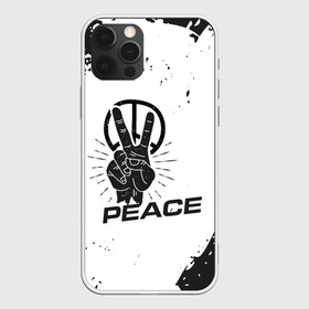 Чехол для iPhone 12 Pro с принтом Peace | Мир (Z) в Екатеринбурге, силикон | область печати: задняя сторона чехла, без боковых панелей | anarchy | hippies | peace | анархизм | анархия | два пальца | знак | знаки | любовь | мир | хиппи