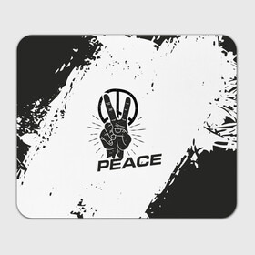 Коврик для мышки прямоугольный с принтом Peace | Мир (Z) в Екатеринбурге, натуральный каучук | размер 230 х 185 мм; запечатка лицевой стороны | anarchy | hippies | peace | анархизм | анархия | два пальца | знак | знаки | любовь | мир | хиппи