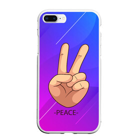 Чехол для iPhone 7Plus/8 Plus матовый с принтом ВСЕМ МИР | PEACE (Z) в Екатеринбурге, Силикон | Область печати: задняя сторона чехла, без боковых панелей | anarchy | hippies | peace | анархизм | анархия | два пальца | знак | знаки | любовь | мир | мир всем | хиппи