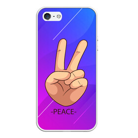 Чехол для iPhone 5/5S матовый с принтом ВСЕМ МИР | PEACE (Z) в Екатеринбурге, Силикон | Область печати: задняя сторона чехла, без боковых панелей | Тематика изображения на принте: anarchy | hippies | peace | анархизм | анархия | два пальца | знак | знаки | любовь | мир | мир всем | хиппи