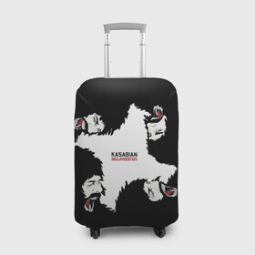 Чехол для чемодана 3D с принтом KASABIAN в Екатеринбурге, 86% полиэфир, 14% спандекс | двустороннее нанесение принта, прорези для ручек и колес | alternative | british | england | gringe | indy | kasabian | rock | альтернатива | англия | британия | инди | касабиан | музыка | рок | фолк