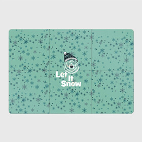 Магнитный плакат 3Х2 с принтом Зима снежинки в Екатеринбурге, Полимерный материал с магнитным слоем | 6 деталей размером 9*9 см | Тематика изображения на принте: let it snow | зима | идёт снег | медведь | метель | нг | новый год | рождество | снег | снегопад | снежинки