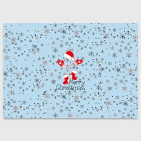Поздравительная открытка с принтом Рождественская метель  в Екатеринбурге, 100% бумага | плотность бумаги 280 г/м2, матовая, на обратной стороне линовка и место для марки
 | Тематика изображения на принте: let it snow | merry christmas | зима | идёт снег | медведь | метель | нг | новый год | рождество | с рождеством | снег | снегопад | снежинки