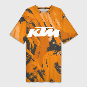 Платье-футболка 3D с принтом KTM  КТМ (Z) в Екатеринбурге,  |  | Тематика изображения на принте: enduro | grange | ktm | moto | moto sport | motocycle | sportmotorcycle | гранж | ктм | мото | мото спорт | мотоспорт | спорт мото