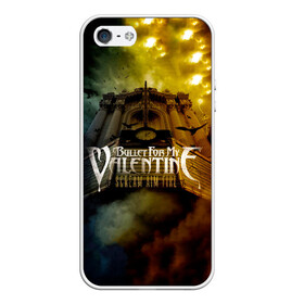 Чехол для iPhone 5/5S матовый с принтом Scream Aim Fire - Bullet For My Valentine в Екатеринбурге, Силикон | Область печати: задняя сторона чехла, без боковых панелей | bullet for my valentine | jeff killed john | matthew tuck | michael paget | булет фор май валентайн | джефф убил джона | майкл пэджет | метал | музыка | мэтт | мэттью так | пуля для моей возлюбленной | рок группа