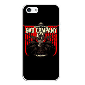 Чехол для iPhone 5/5S матовый с принтом BAD COMPANY - Five Finger Death Punch в Екатеринбурге, Силикон | Область печати: задняя сторона чехла, без боковых панелей | 5fdp | 5фдп | ffdp | five finger death punch | ivan lewis greening | ivan moody | айвен льюис грининг | метал группа | рок группа | файв фингер дед панч | ффдп