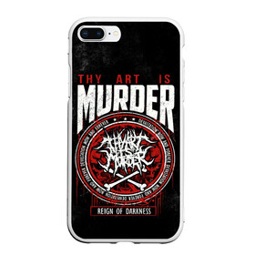 Чехол для iPhone 7Plus/8 Plus матовый с принтом Thy Art Is Murder в Екатеринбурге, Силикон | Область печати: задняя сторона чехла, без боковых панелей | Тематика изображения на принте: death metal | deathcore | thy art is murder | группы | дэткор | метал | музыка | рок