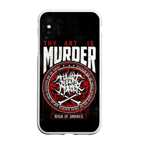 Чехол для iPhone XS Max матовый с принтом Thy Art Is Murder в Екатеринбурге, Силикон | Область печати: задняя сторона чехла, без боковых панелей | Тематика изображения на принте: death metal | deathcore | thy art is murder | группы | дэткор | метал | музыка | рок