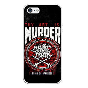 Чехол для iPhone 5/5S матовый с принтом Thy Art Is Murder в Екатеринбурге, Силикон | Область печати: задняя сторона чехла, без боковых панелей | death metal | deathcore | thy art is murder | группы | дэткор | метал | музыка | рок