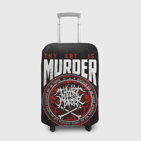 Чехол для чемодана 3D с принтом Thy Art Is Murder в Екатеринбурге, 86% полиэфир, 14% спандекс | двустороннее нанесение принта, прорези для ручек и колес | death metal | deathcore | thy art is murder | группы | дэткор | метал | музыка | рок