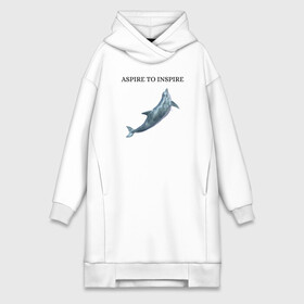 Платье-худи хлопок с принтом Дельфин в Екатеринбурге,  |  | aspire | dolphin | inspire | дельфин | морской житель