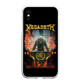 Чехол для iPhone XS Max матовый с принтом Megadeth в Екатеринбурге, Силикон | Область печати: задняя сторона чехла, без боковых панелей | Тематика изображения на принте: megadeth | metal | trash metal | группы | метал | музыка | рок | треш метал