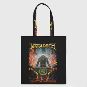 Шоппер 3D с принтом Megadeth в Екатеринбурге, 100% полиэстер | Плотность: 200 г/м2; Размер: 34×35 см; Высота лямок: 30 см | megadeth | metal | trash metal | группы | метал | музыка | рок | треш метал