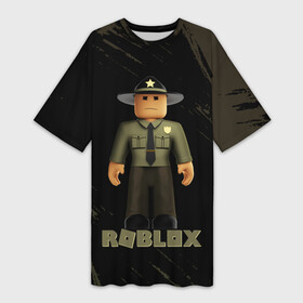 Платье-футболка 3D с принтом ШЕРИФ  РОБЛОКС (Z) в Екатеринбурге,  |  | game | gamer | roblox | sheriff | simulator | игра | конструктор | коп | роблок | роблокс | симулятор | строительство | фигура | шериф