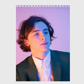 Скетчбук с принтом Timothee Chalamet в Екатеринбурге, 100% бумага
 | 48 листов, плотность листов — 100 г/м2, плотность картонной обложки — 250 г/м2. Листы скреплены сверху удобной пружинной спиралью | timothee chalamet | тимоти шаламе | фото