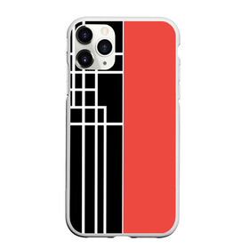 Чехол для iPhone 11 Pro матовый с принтом Черный и коралловый арт деко в Екатеринбурге, Силикон |  | абстрактный | арт | арт деко | белые полосы | геометрический | модный | молодежный | полосы | современный | черный и коралловый