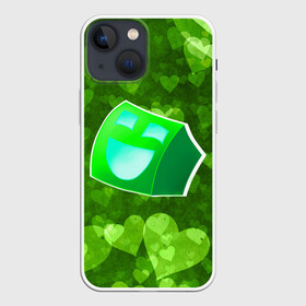 Чехол для iPhone 13 mini с принтом Geometry Dash | Green Love (Z) в Екатеринбурге,  |  | 2d | arcade | game | geometry dash | meltdown | robtop | аркада | геометри даш | геометрическая черточка | геометрический тире | раннер