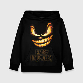 Детская толстовка 3D с принтом Happy Halloween в Екатеринбурге, 100% полиэстер | двухслойный капюшон со шнурком для регулировки, мягкие манжеты на рукавах и по низу толстовки, спереди карман-кенгуру с мягким внутренним слоем | halloween | holiday | pumpkin | samayn | vampire | zombie | вампир | ведьма | вечеринка | день всех святых | зомби | карнавал | маскарад | мертвец | оборотень | привидение | самайн | светильник джека | страшный джек | труп