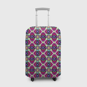 Чехол для чемодана 3D с принтом Абстрактный современный узор в Екатеринбурге, 86% полиэфир, 14% спандекс | двустороннее нанесение принта, прорези для ручек и колес | арабский | красный | оливковый | орнамент | пляжный | популярный | разноцветный | этнический орнамент