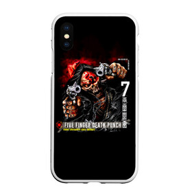 Чехол для iPhone XS Max матовый с принтом Five Finger Death Punch | 5FDP в Екатеринбурге, Силикон | Область печати: задняя сторона чехла, без боковых панелей | 5fdp | 5фдп | ffdp | five finger death punch | ivan lewis greening | ivan moody | айвен льюис грининг | метал группа | рок группа | файв фингер дед панч | ффдп