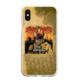 Чехол для iPhone XS Max матовый с принтом War Is the Answer - Five Finger Death Punch в Екатеринбурге, Силикон | Область печати: задняя сторона чехла, без боковых панелей | Тематика изображения на принте: 5fdp | 5фдп | ffdp | five finger death punch | ivan lewis greening | ivan moody | айвен льюис грининг | метал группа | рок группа | файв фингер дед панч | ффдп