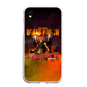 Чехол для iPhone XS Max матовый с принтом The Wrong Side of Heaven and the Righteous Side of Hell - 5FDP в Екатеринбурге, Силикон | Область печати: задняя сторона чехла, без боковых панелей | 5fdp | 5фдп | ffdp | five finger death punch | ivan lewis greening | ivan moody | айвен льюис грининг | метал группа | рок группа | файв фингер дед панч | ффдп