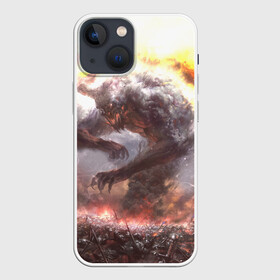 Чехол для iPhone 13 mini с принтом Демон Войны | The Demon of War (Z) в Екатеринбурге,  |  | demon | devil | evil spirit | fight | hell | monster | war | бес | битва | бой | бойня | борьба | демон войны | дьявол | злой дух | монстр | сражение | схватка | черт