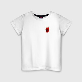 Детская футболка хлопок с принтом rip в Екатеринбурге, 100% хлопок | круглый вырез горловины, полуприлегающий силуэт, длина до линии бедер | демон | модно | принт | топ | череп
