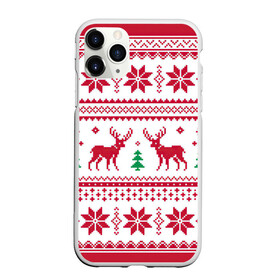 Чехол для iPhone 11 Pro Max матовый с принтом Зимняя ночь в Екатеринбурге, Силикон |  | арт | вязаный рисунок | вязь | дерево | ёлка | ёлки | ель | новый год | олени | олень | рисунок | рождество | снег | снежинка | снежинки