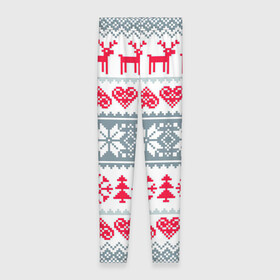Леггинсы 3D с принтом Вязаный рисунок в Екатеринбурге, 80% полиэстер, 20% эластан | Эластичный пояс, зауженные к низу, низкая посадка | арт | вязаный рисунок | вязь | любовь | новый год | ночь | олени | олень | рисунок | рождество | сердечки | сердечко | сердце | снег | снеговик | снеговики | снежинка | снежинки