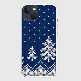 Чехол для iPhone 13 с принтом Зимняя ночь в Екатеринбурге,  |  | арт | вязаный рисунок | вязь | зима | зимняя ночь | лес | новый год | ночь | рисунок | рождество | снег | снеговик | снеговики | снежинка | снежинки