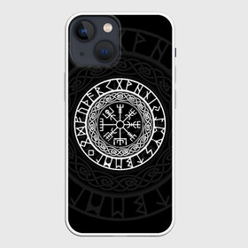 Чехол для iPhone 13 mini с принтом Вегвизир | Galdrastafir в Екатеринбурге,  |  | galdrastafir | runes | vegvisir | вегвизир | древние знаки | знак | знак рода | знаки | иероглифы | компас | магический знак | руны | русь | символ | символы | славяне | славянская символика | я русский