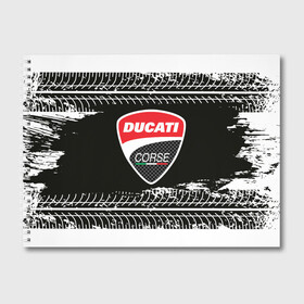 Альбом для рисования с принтом Ducati | Дукати (Z) в Екатеринбурге, 100% бумага
 | матовая бумага, плотность 200 мг. | Тематика изображения на принте: audi | audi ag | corse | ducati | ducati motor holding | hypermotard | multistrada | panigale | scrambler | streetfighter | supersport | дукати | корсе | массимо борди | мото | мотокросс | фабио тальони