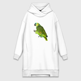 Платье-худи хлопок с принтом Попугайчик в Екатеринбурге,  |  | bird | parrot | wings | крылья | попугай | птица