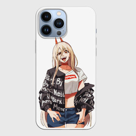 Чехол для iPhone 13 Pro Max с принтом Пауэр Power в Екатеринбурге,  |  | anime | blood | chainsaw man | demon | denji | devil | monster | power | аниме | демон | дьявол | дэндзи | кровь | монстр | пауэр | сила | человек бензопила