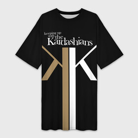 Платье-футболка 3D с принтом Keeping up with Kardashians в Екатеринбурге,  |  | clothing style | emblem | fashion brand | jenner | kardashian | keeping up with kardashians | дженнер | кардашьян | модный брэнд | семейство | стиль одежды | эмблема