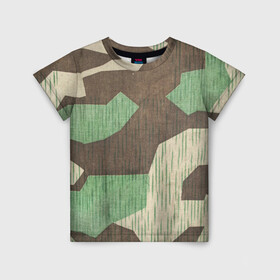 Детская футболка 3D с принтом Камуфляж хаки армейский в Екатеринбурге, 100% гипоаллергенный полиэфир | прямой крой, круглый вырез горловины, длина до линии бедер, чуть спущенное плечо, ткань немного тянется | army | beige | brown | camouflage | green | khaki | military | rhombuses | spots | армейский | бежевый | зелёный | камуфляж | коричневый | милитари | пятна | ромбы | хаки