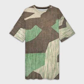 Платье-футболка 3D с принтом Splittertarnmuster в Екатеринбурге,  |  | army | beige | brown | camouflage | green | khaki | military | rhombuses | spots | армейский | бежевый | зелёный | камуфляж | коричневый | милитари | пятна | ромбы | хаки