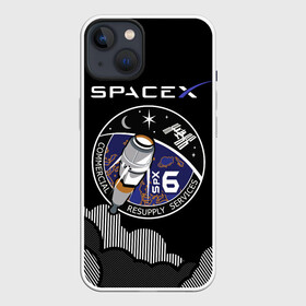 Чехол для iPhone 13 с принтом Space X в Екатеринбурге,  |  | american | company | elon musk | manufacturer | space x | suborbital flights | американская | звезды | земля | знак | илон маск | компания | космическая техника | космос | логотип | небо | облака | производитель | спутник