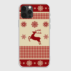 Чехол для iPhone 12 Pro Max с принтом Олени в Екатеринбурге, Силикон |  | арт | вязаный рисунок | вязь | новый год | олени | олень | рисунок | рога | рождество | снег | снежинка | снежинки