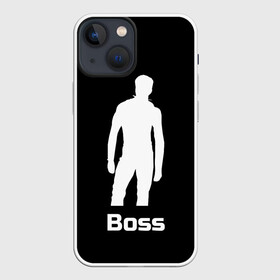 Чехол для iPhone 13 mini с принтом Boss of the gym on black в Екатеринбурге,  |  | Тематика изображения на принте: boss | boss of the gym | darkholme | gachi | gachimuchi | gym | jabroni | van | босс | вэн | гачи | качалка