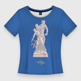 Женская футболка 3D Slim с принтом CMbYN скульптура Тимоти Шаламе Арми Хаммер в Екатеринбурге,  |  | armie hammer | call me by your name | cmbyn | sculpture | timothee chalamet | арми хаммер | назови меня своим именем | скульптура | тимоти шаламе