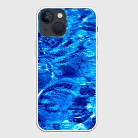 Чехол для iPhone 13 mini с принтом Голубая Вода (Текстура) в Екатеринбурге,  |  | blue | ocean | pool | sea | бассейн | вода | волны | лето | море | океан | текстура | узоры