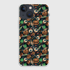 Чехол для iPhone 13 mini с принтом Счастливого Хэллоуина в Екатеринбурге,  |  | halloween | holiday | pumpkin | samayn | vampire | zombie | вампир | ведьма | вечеринка | день всех святых | зомби | карнавал | маскарад | мертвец | оборотень | привидение | самайн | светильник джека | страшный джек | труп