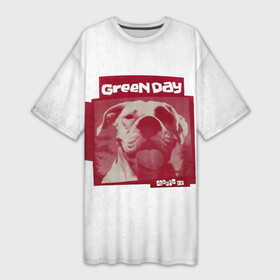 Платье-футболка 3D с принтом Slappy  Green Day в Екатеринбурге,  |  | Тематика изображения на принте: american idiot | green day | альтернативный | билли джо армстронг | греен дай | грин дей | гриндей | группа | зелёный день | майк дёрнт | музыка | панк | поп | поппанк | рок | тре кул