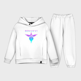 Детский костюм хлопок Oversize с принтом BON JOVI NEON LOGO HEART в Екатеринбурге,  |  | Тематика изображения на принте: bon jovi | have a nice day | john | альбом | арена | бон | бон джови | глэм | группа | джови | джон | метал | музыка | надпись | песни | поп | попрок | рок | рокер | смайл | солист | софт | стена | хард | хеви | хевиметал